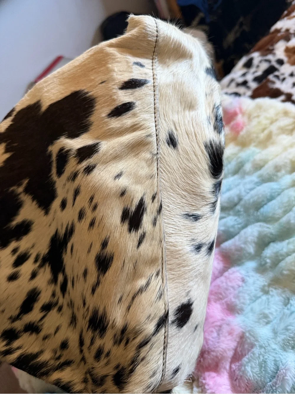 Leather Cow Hide Tote